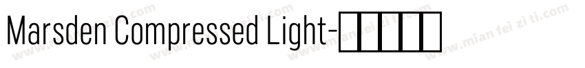 Marsden Compressed Light字体转换